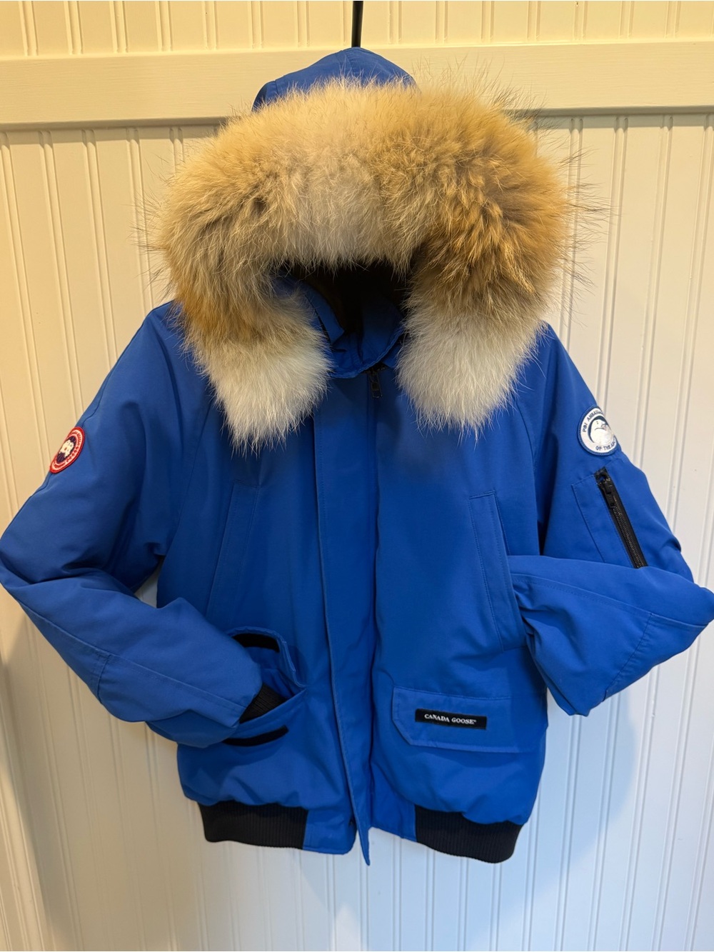 Canada Goose Kids Royal Blue Down Jacket with Black Lining